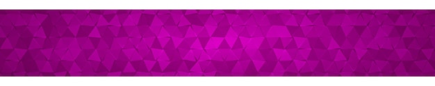 Abstract horizontal banner or background of small triangles in purple colors