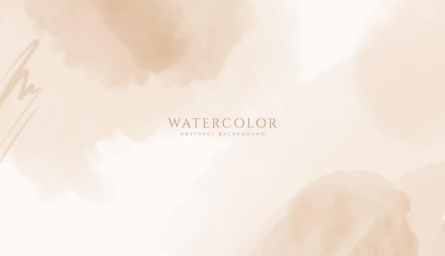 Abstract horizontal watercolor background Neutral brown white colored empty space background illustration