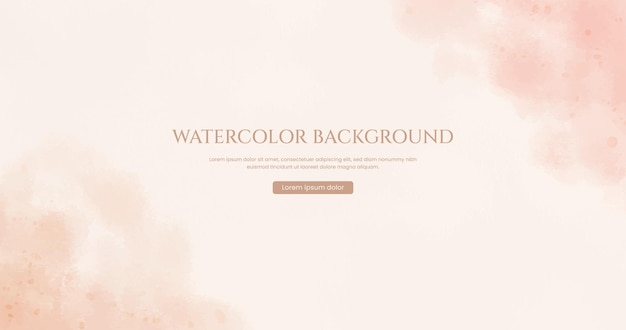 Abstract horizontal watercolor background Neutral light colored empty space background illustration