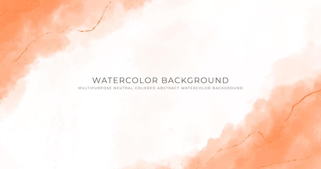 Abstract horizontal watercolor background Neutral light colored empty space background illustration