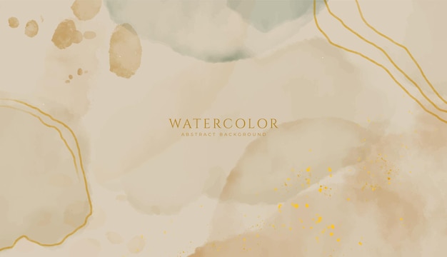 Abstract horizontal watercolor background Neutral light colored empty space background illustration