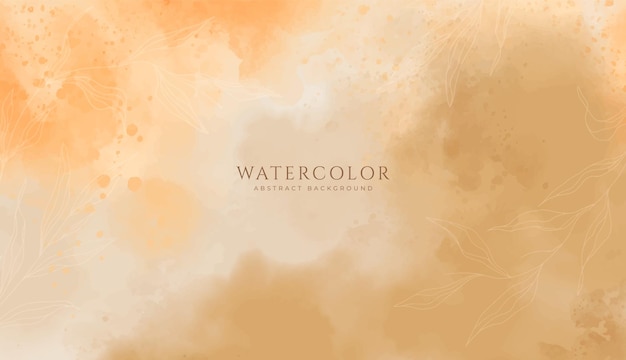 Abstract horizontal watercolor background Neutral light colored empty space background illustration