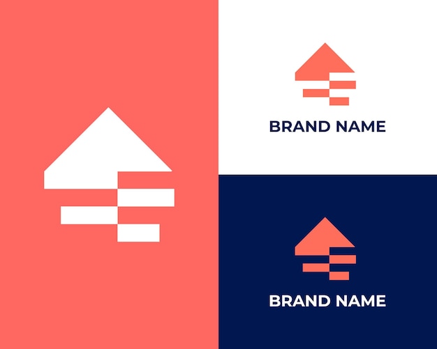 Abstract house logo design template