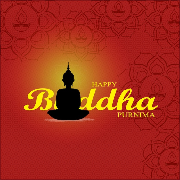 abstract illustration of Buddha Purnima Background.