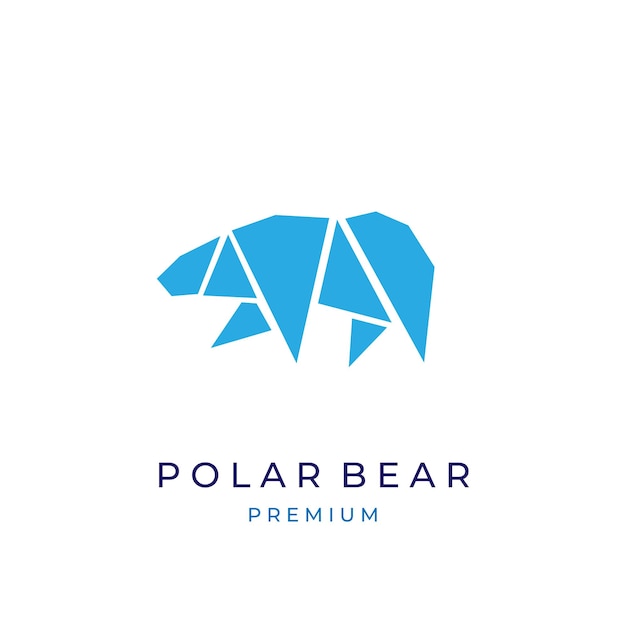 Abstract Illustration Logo Geometric Origami Polar Bear