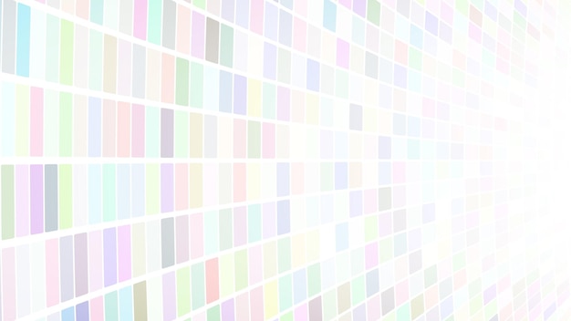 Abstract illustration of small multicolored squares or pixels on white background