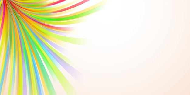 Abstract illustration with many curved colored stripes on white background