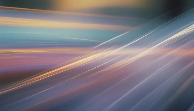 Vector abstract image of blurred diagonal lines in a mix of pastel colors resembling a motion blur effect or a light trail