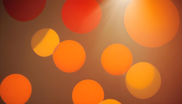 Abstract image of blurry orange circles against a brown background