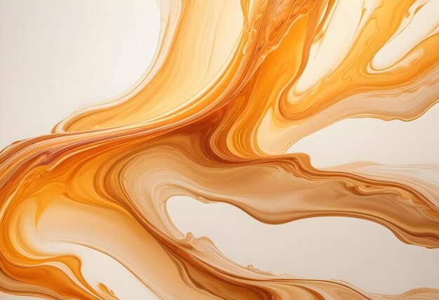 Vector abstract image of flowing golden liquid creating a swirl and marbled effect