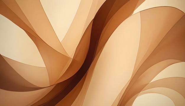 Vector abstract image of a series of swirling overlapping lines in shades of brown the lines are soft and delicate creating a sense of movement and flow