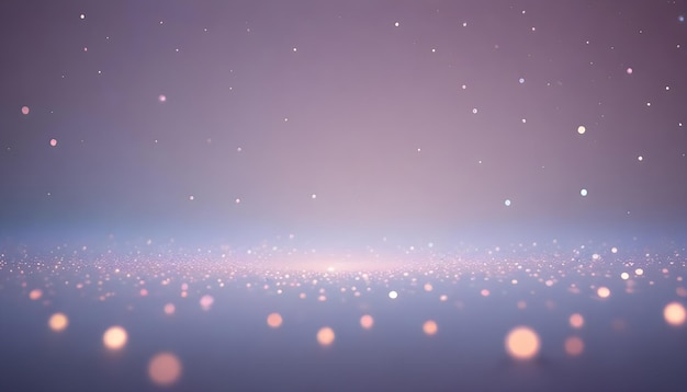 Vector an abstract image of a soft pink and purple background with scattered glowing particles creating a sense of magic and wonder