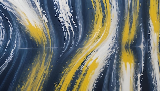 Vector abstract image of swirling fluid colors in shades of blue yellow and white the colors blend and flow creating a dynamic and organic effect