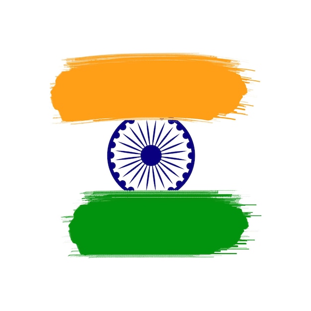 Abstract indian flag tricolor background happy independence day india template design