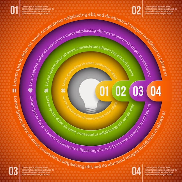 Abstract infographic design template with numbered elements