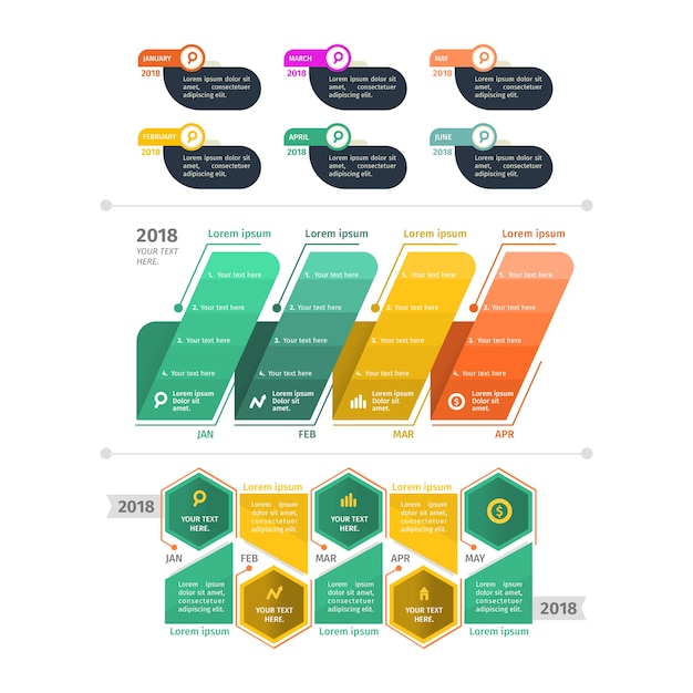 abstract infographic elements