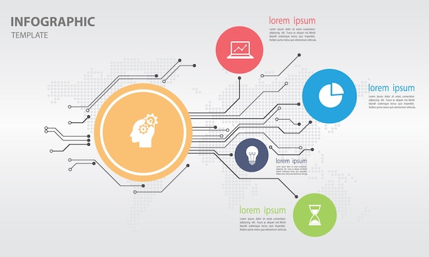 Abstract infographic technology design