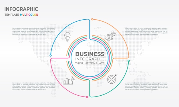 Abstract infographic with circle