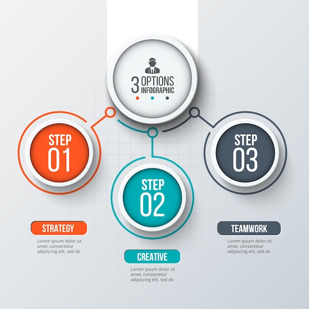 Abstract infographics number options template