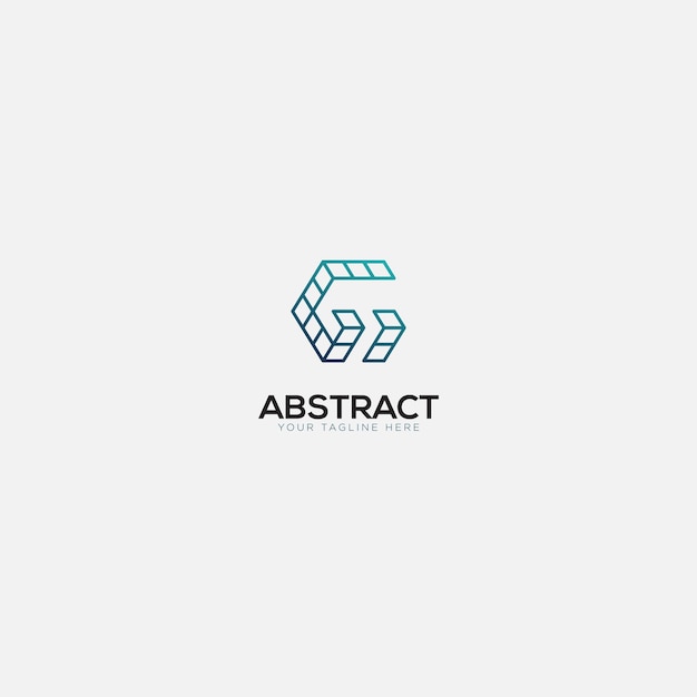 Abstract initial G and Box logo design