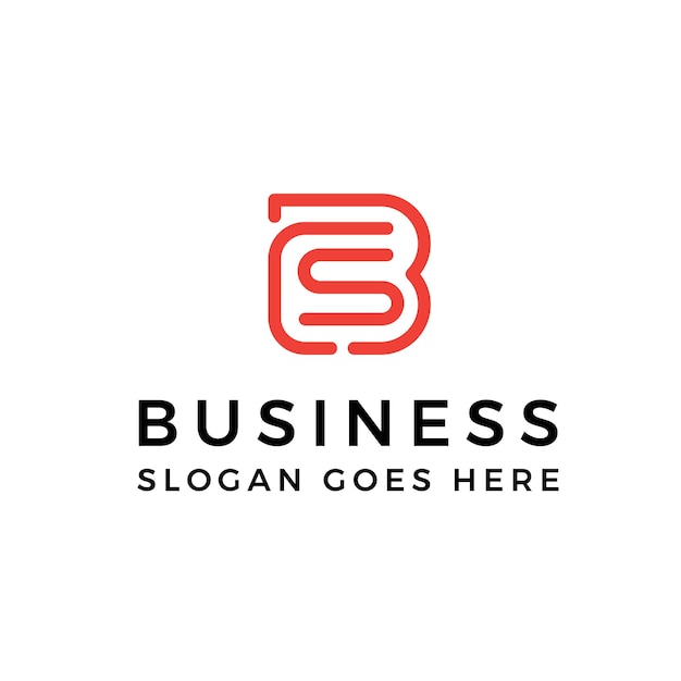 Abstract initial letter BCS business technology logo design