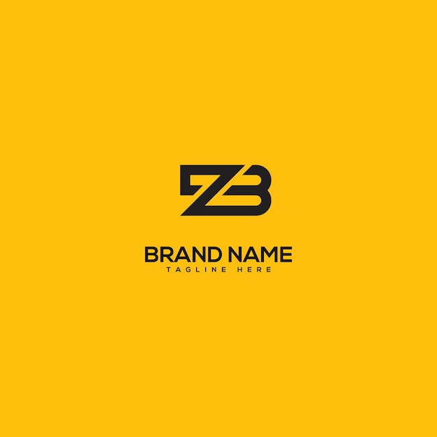 Vector abstract initial letter zb bz logo design template vector