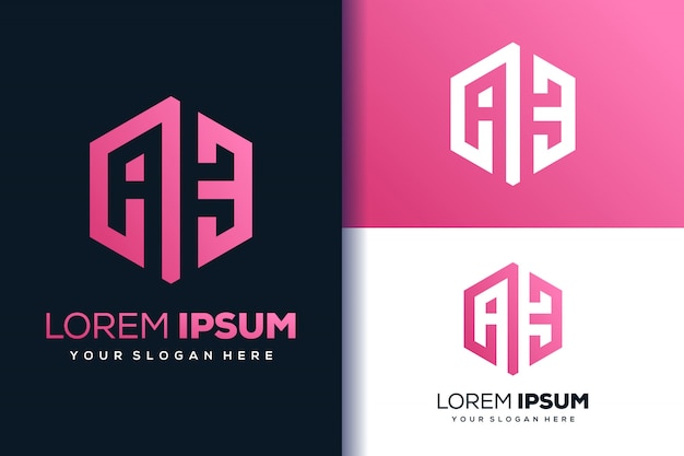 abstract initial logo design