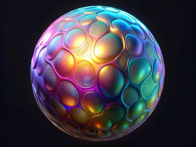 Vector abstract iridescent sphere