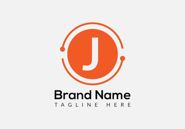 Abstract J letter modern initial logo design