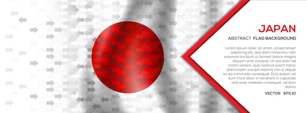 Abstract Japan Flag Banner and Background with Arrow Shape Trading Exchange Investment concept