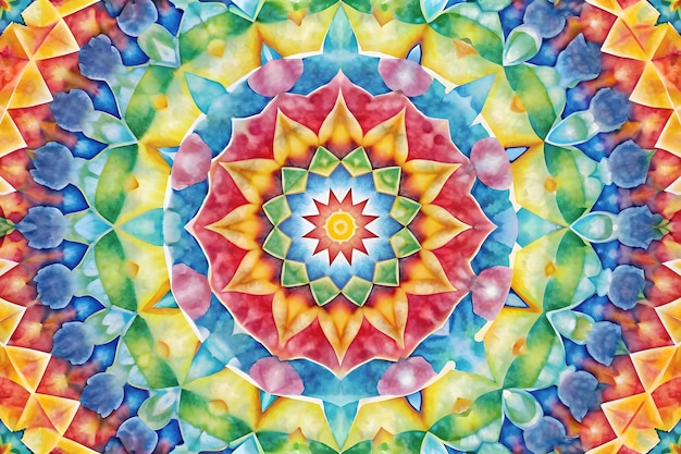 Vector abstract kaleidoscope pattern decorative texture creative mandala bright flower