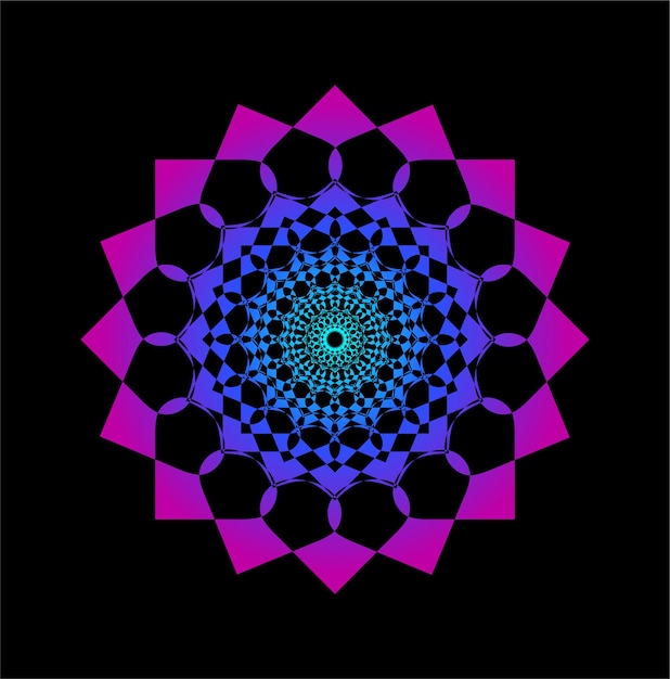 Vector an abstract kaleidoscope round vector icon