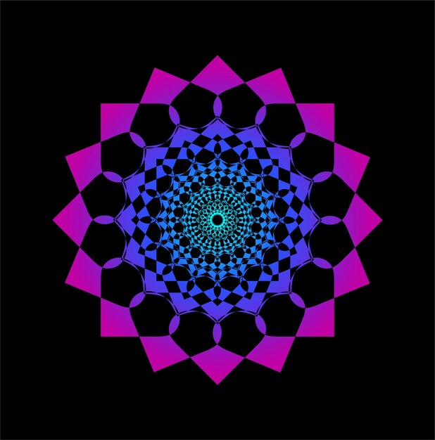 Vector an abstract kaleidoscope round vector icon