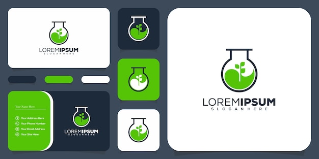 Abstract lab nature logo design