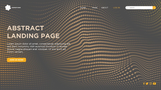 Abstract landing page for business website