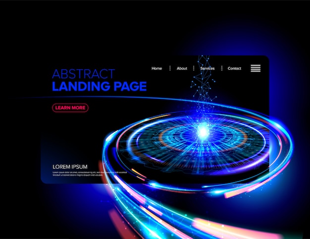 Abstract Landing Page Design