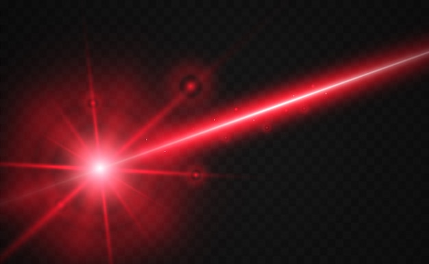 Abstract laser beam. Transparent isolated.