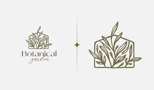 Abstract Leaf Flower Tree Logo Template Universal creative premium symbol Vector illustration Creative Minimal design template Symbol for Corporate Business Identity