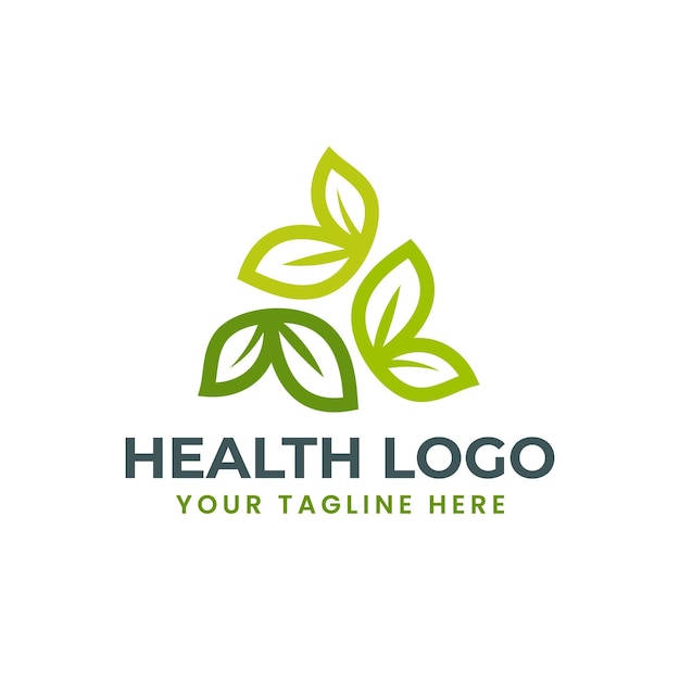 Abstract Leaf natural health logo Nature healthy herbal leaves symbol vector