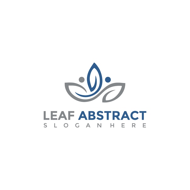 Abstract Leaf and People Logo Template