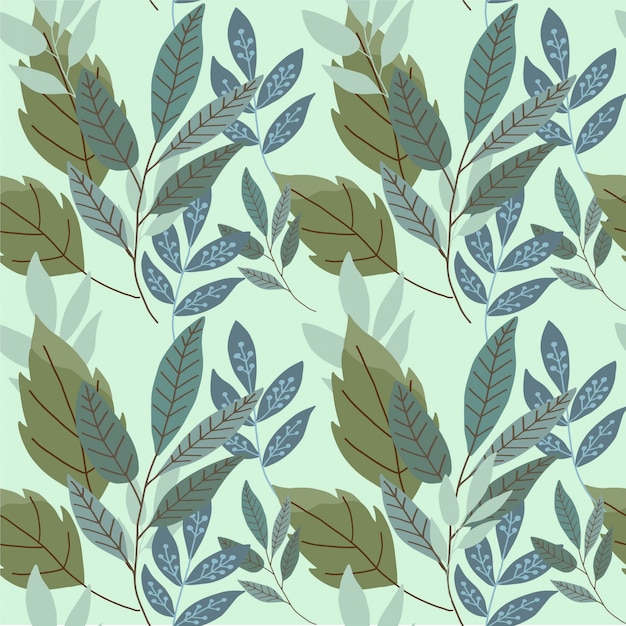 Abstract leaf seamless pattern