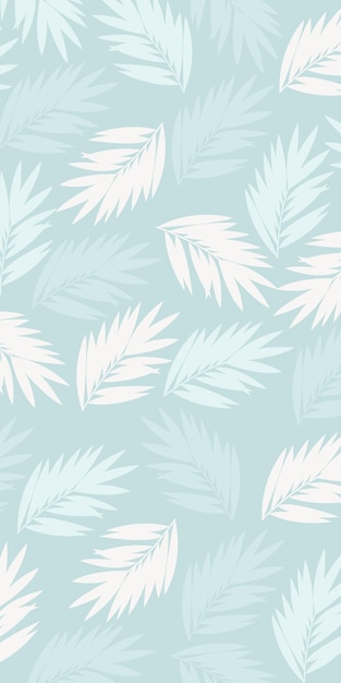 Abstract leaves seamless patterned background