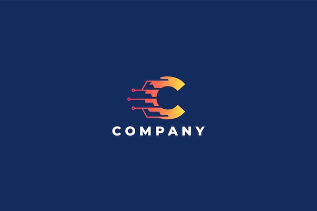 Abstract Letter C Logotype for Company Business Electronic, Network, Connection and Technology Logo