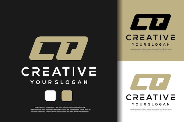 abstract letter cq logo template