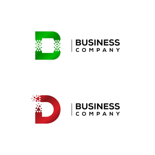 Abstract Letter D Logo design with Triangles Arrow Moving Forward for Financial Logistics Company