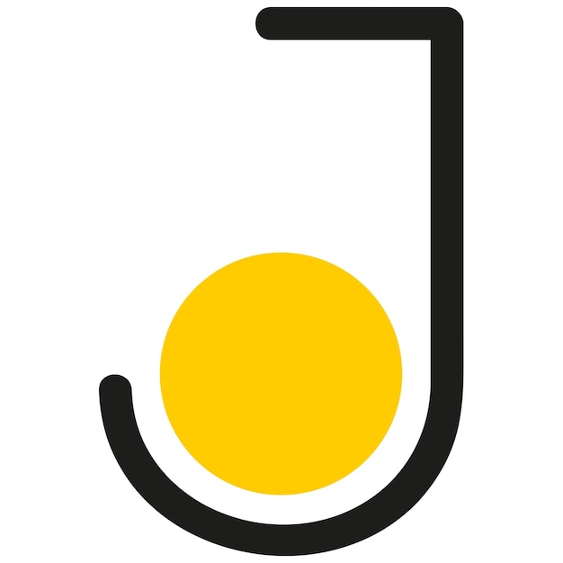 Abstract letter J icon for branding