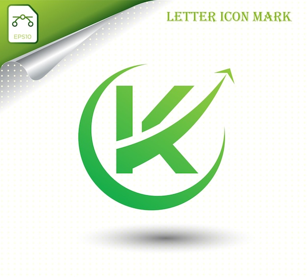 Abstract letter K logo design template