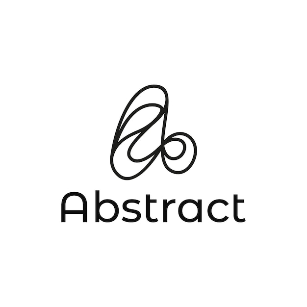 Abstract letter a line logo template