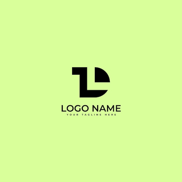 Abstract letter LTD DL Modern Minimal logo design