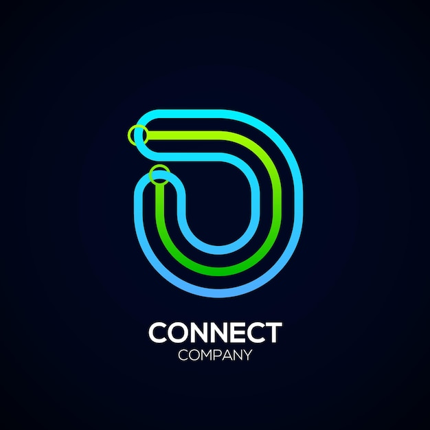 Abstract Letter O Logo Design with Connect concept for Technology and Digital Business Company